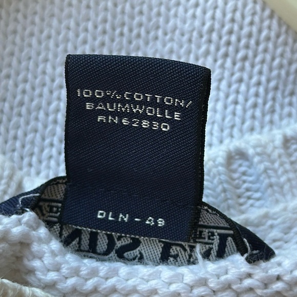 Lands’ End white 3/4-sleeve crew neck sweater, size M - Picture 7 of 7